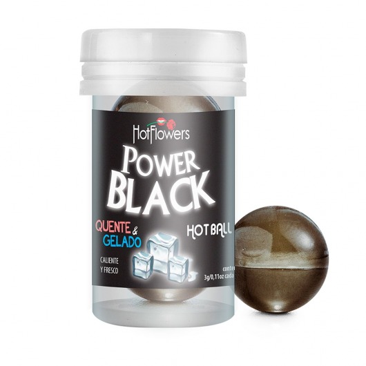 Интимный гель Power Black Hot Ball с охлаждающе-разогревающим эффектом (2 шарика по 3 гр.) - HotFlowers - купить с доставкой в Норильске