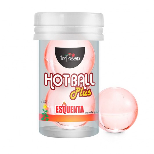 Лубрикант на масляной основе Hot Ball Plus с разогревающим эффектом (2 шарика по 3 гр.) - HotFlowers - купить с доставкой в Норильске