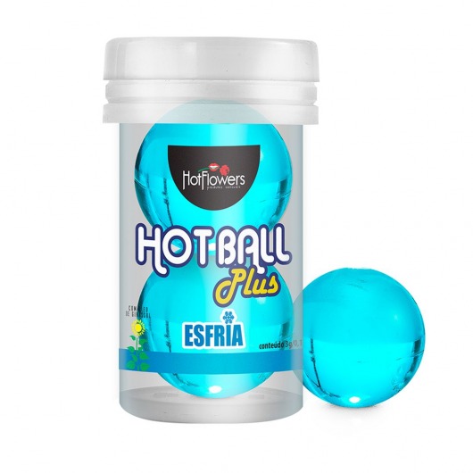 Лубрикант на масляной основе Hot Ball Plus с охлаждающим эффектом (2 шарика по 3 гр.) - HotFlowers - купить с доставкой в Норильске