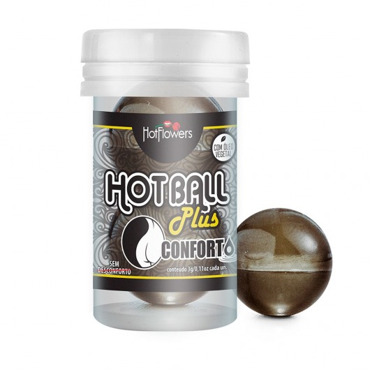 Анальный лубрикант на масляной основе Hot Ball Plus Conforto (2 шарика по 3 гр.) - HotFlowers - купить с доставкой в Норильске