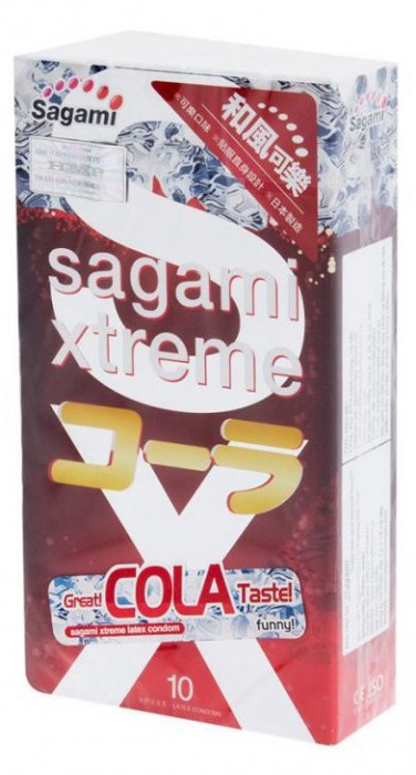 Ароматизированные презервативы Sagami Xtreme COLA - 10 шт. - Sagami - купить с доставкой в Норильске