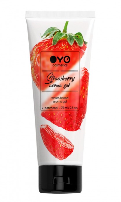 Лубрикант на водной основе OYO Aroma Gel Strawberry с ароматом клубники - 75 мл. - OYO - купить с доставкой в Норильске