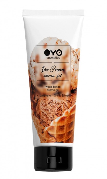 Лубрикант на водной основе OYO Aroma Gel Ice Cream с ароматом пломбира - 75 мл. - OYO - купить с доставкой в Норильске