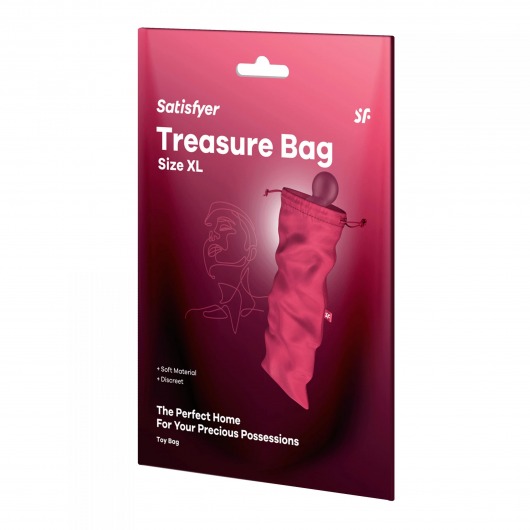 Розовый мешочек для хранения игрушек Treasure Bag XL - Satisfyer - купить с доставкой в Норильске