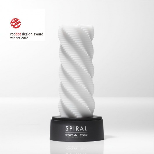 Белый 3D мастурбатор SPIRAL - Tenga - в Норильске купить с доставкой