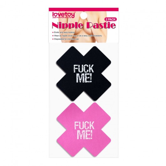 Набор из 2 пар пэстисов Cross Pattern Nipple Pasties - Lovetoy - купить с доставкой в Норильске