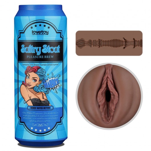 Коричневый мастурбатор-вагина Pleasure Brew Masturbator-Sultry Stout в банке - Lovetoy - в Норильске купить с доставкой