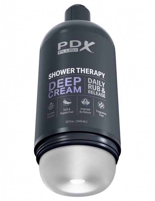 Мастурбатор в бутылке Shower Therapy Deep Cream - Pipedream - в Норильске купить с доставкой