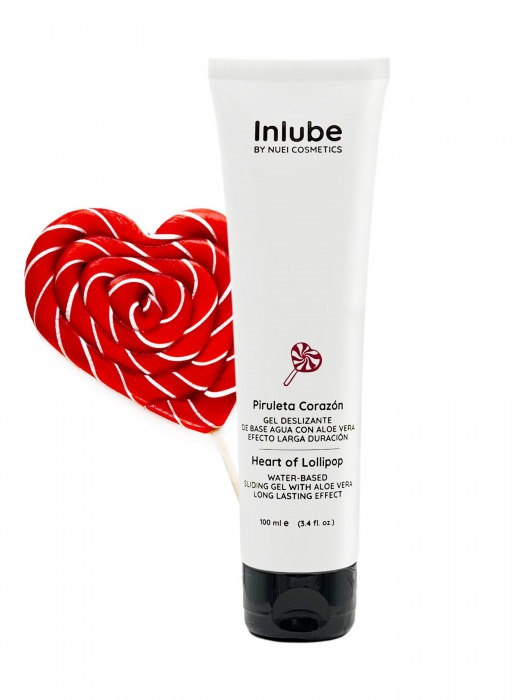 Смазка на водной основе Nuei Inlube Lollipop с алоэ вера и ароматом леденцов - 100 мл. - Nuei cosmetics - купить с доставкой в Норильске