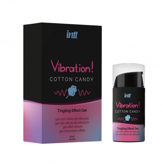 Жидкий вибратор Vibration Cotton Candy с ароматом сахарной ваты - 15 мл. - INTT - купить с доставкой в Норильске