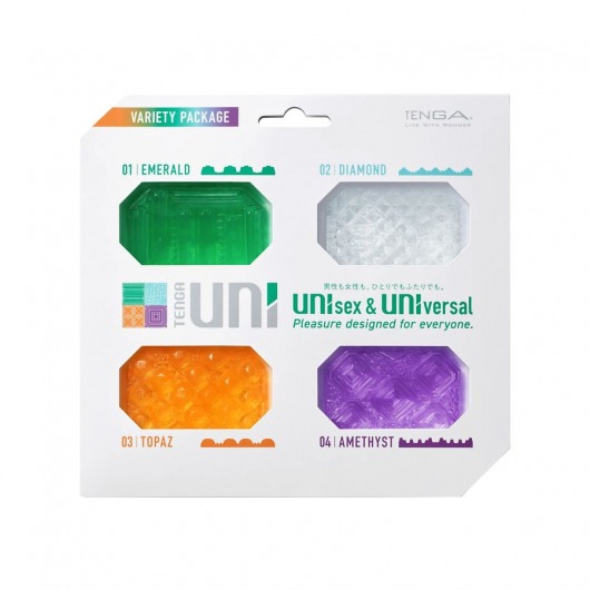 Набор из 4 мастурбаторов-стимуляторов Tenga Uni Variety Pack - Tenga - в Норильске купить с доставкой