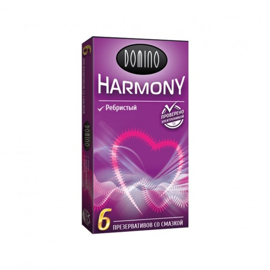 Презервативы с рёбрышками Domino Harmony - 6 шт. - Domino - купить с доставкой в Норильске