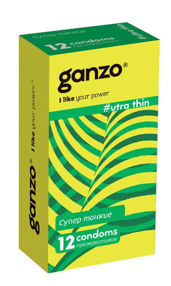 Ультратонкие презервативы Ganzo Ultra thin - 12 шт. - Ganzo - купить с доставкой в Норильске