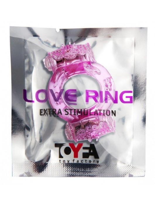 Розовое виброкольцо с двумя батарейками - Toyfa Basic - в Норильске купить с доставкой
