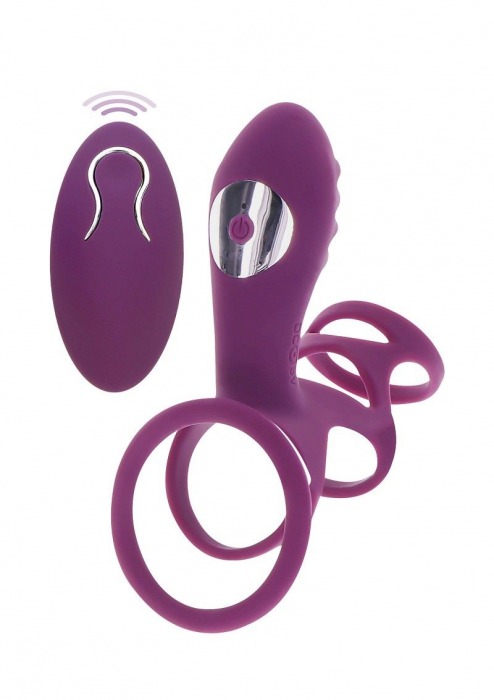 Фиолетовая эрекционная вибронасадка Halo Halo C-Ring Sleeve - Toy Joy - в Норильске купить с доставкой