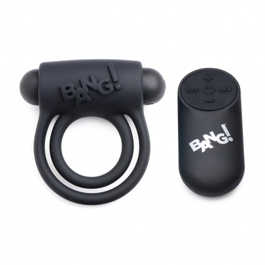 Черное эрекционное виброкольцо 28X Remote Control Vibrating Cock Ring   Bullet - XR Brands - в Норильске купить с доставкой