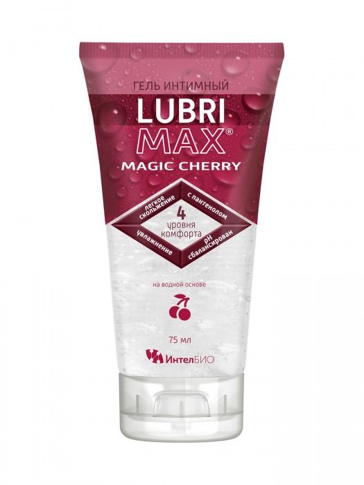 Интимный гель-смазка на водной основе Lubrimax Magic Cherry - 75 мл. - ИнтелБИО - купить с доставкой в Норильске