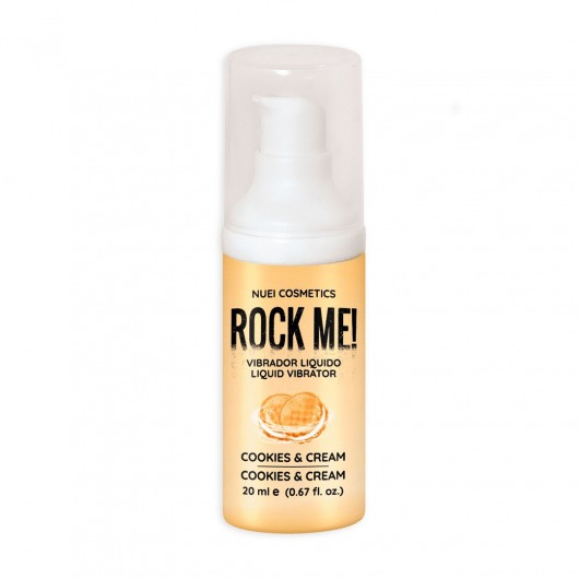 Жидкий вибратор Nuei Rock Me! с ароматом печенья и сливок - 20 мл. - Nuei cosmetics - купить с доставкой в Норильске