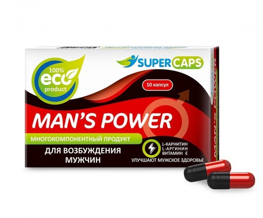 Возбуждающее средство Man’s power - 10 капсул (+1 в подарок) - SuperCaps - купить с доставкой в Норильске
