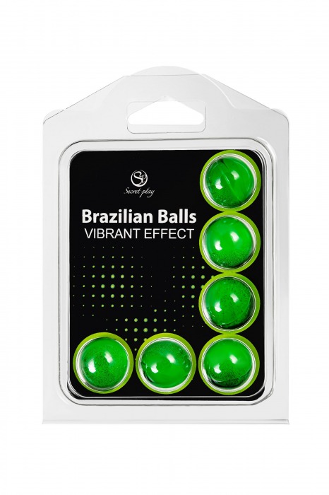 Набор из 6 шариков с массажным маслом Brazilian Balls с эффектом вибрации - Secret Play - купить с доставкой в Норильске