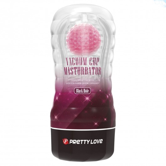 Прозрачный текстурированный мастурбатор Vacuum Cup Masturbator Black Hole - Baile - в Норильске купить с доставкой