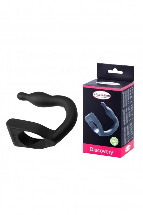 Эрекционное кольцо с вибровтулкой Discovery - MALESATION - в Норильске купить с доставкой