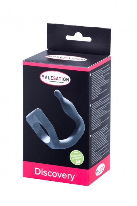 Эрекционное кольцо с вибровтулкой Discovery - MALESATION - в Норильске купить с доставкой