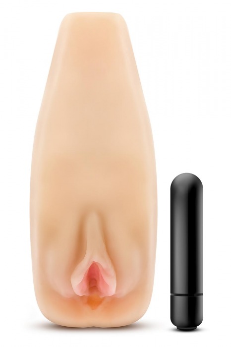 Мастурбатор-вагина с вибрацией Soft   Wet Natasha Realistic Beige Masturbator - Blush Novelties - в Норильске купить с доставкой