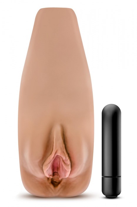 Маструбатор-вагина с вибрацией Soft   Wet Renata Realistic Tan Masturbator - Blush Novelties - в Норильске купить с доставкой