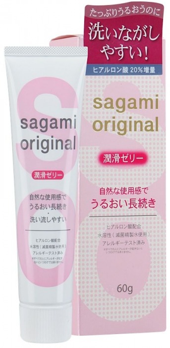 Гель-смазка на водной основе Sagami Original - 60 гр. - Sagami - купить с доставкой в Норильске