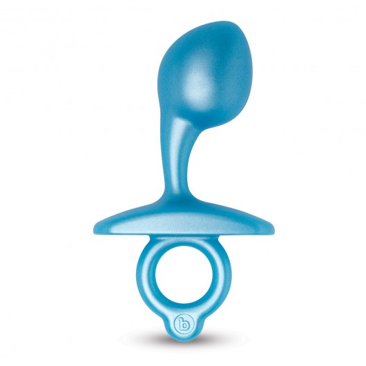 Голубая анальная пробка для массажа простаты Bulb Silicone Prostate Plug - 10,7 см. - b-Vibe - в Норильске купить с доставкой