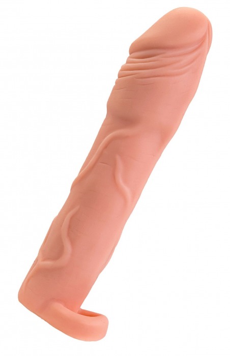 Телесная удлиняющая насадка с подхватом - 19 см. - ToyFa - в Норильске купить с доставкой