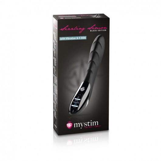 Вибратор с электростимуляцией Sizzling Simon Black Edition - 27 см. - MyStim - купить с доставкой в Норильске