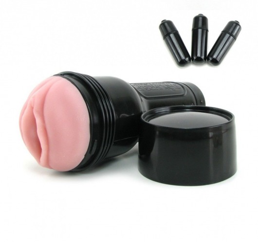 Мастурбатор-вагина Fleshlight - Vibro Pink Lady Touch с вибрацией - Fleshlight - в Норильске купить с доставкой