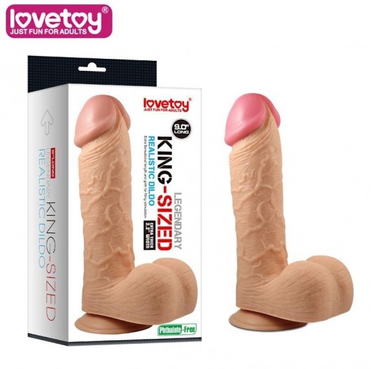 Реалистичный фаллоимитатор на присоске - 22,8 см. - Lovetoy