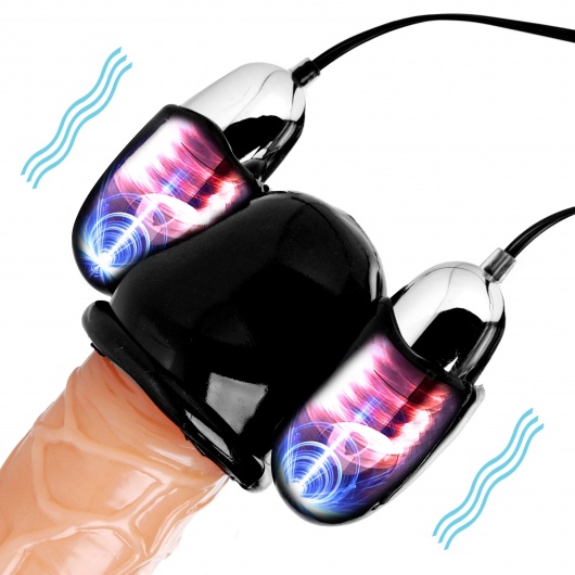 Черная стимулирующая насадка для головки полового члена Multi Speed Vibrating Penis Head Teaser - XR Brands - в Норильске купить с доставкой