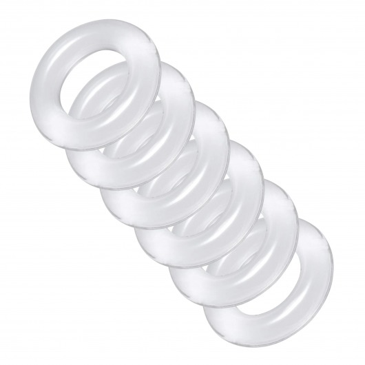 Комплект из 6 прозрачных эрекционных колец Ring Master Custom Ball Stretcher Kit - XR Brands - в Норильске купить с доставкой