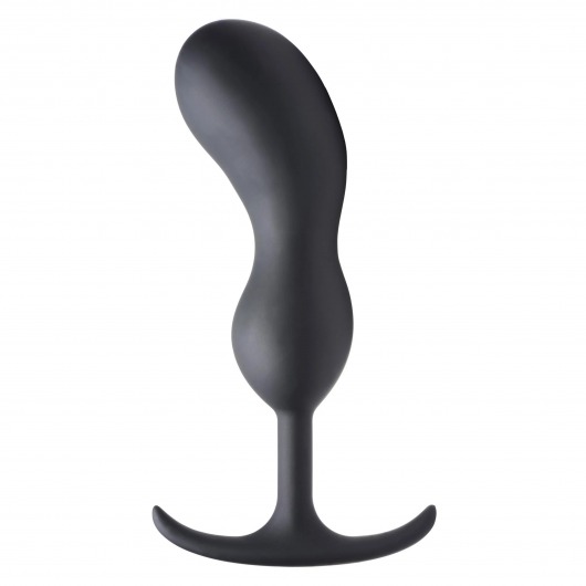 Черный массажер простаты с утяжелителями Premium Silicone Weighted Prostate Plug XL - 20,8 см. - XR Brands - в Норильске купить с доставкой