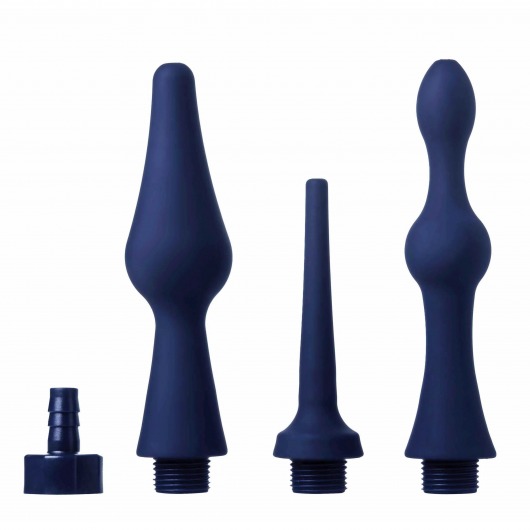 Набор из 3 универсальных насадок для анального душа Universal 3 Piece Silicone Enema Attachment Set - XR Brands - купить с доставкой в Норильске