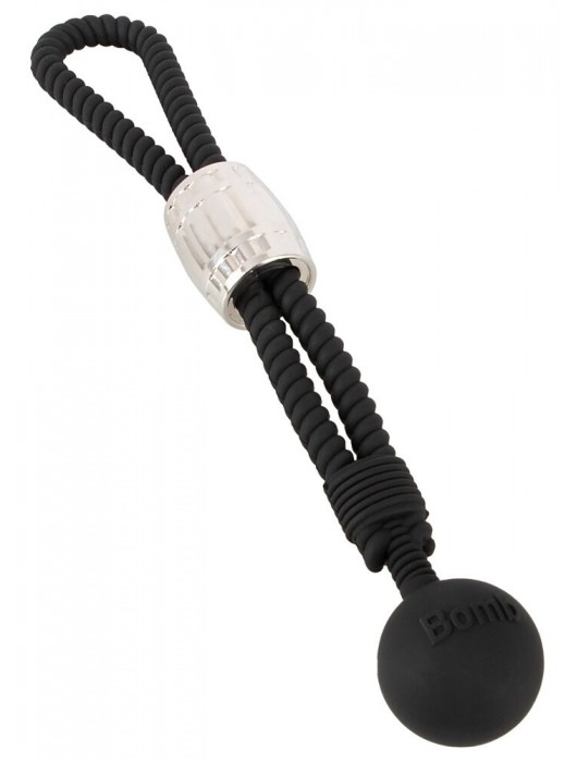Черное эрекционное лассо с шариком-утяжелителем Heavy Rope - Orion - в Норильске купить с доставкой