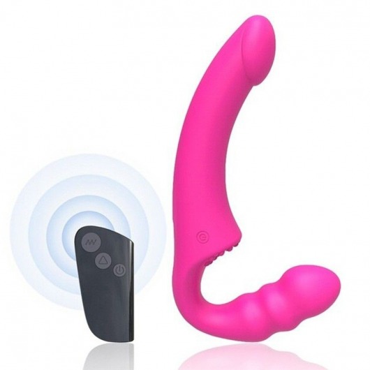Розовый безремневой страпон Straples Strap-On Dildo - Erokay - купить с доставкой в Норильске