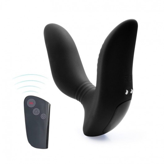 Черный вибромассажер простаты 3,5’’ Remote Control Curve P-spot Massager - 12 см. - Erokay - в Норильске купить с доставкой