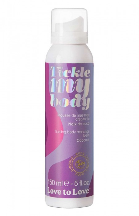 Массажная хрустящая пенка Tickle My Body Coconut с ароматом кокоса - 150 мл. - Love to Love - купить с доставкой в Норильске