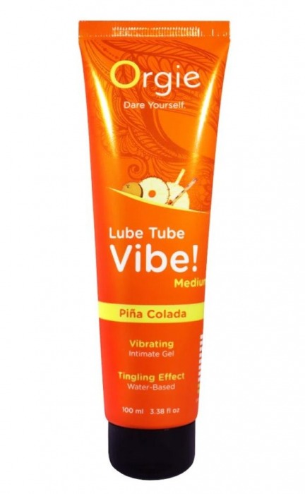 Гель с эффектом вибрации Lube Tube Vibe Medium Pina Colada - 100 мл. - ORGIE - купить с доставкой в Норильске