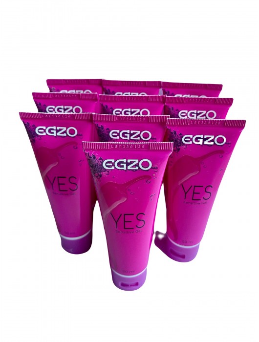 Набор из 10 согревающих лубрикантов на водной основе Egzo Yes (по 50 мл.) - EGZO - купить с доставкой в Норильске