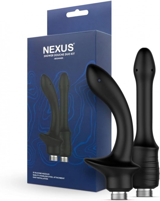 Набор из 2 насадок для анального душа Shower Douche Duo Kit Beginner - Nexus Range - купить с доставкой в Норильске