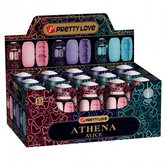 Набор из 15 мастурбаторов Athena Alice - Baile - в Норильске купить с доставкой