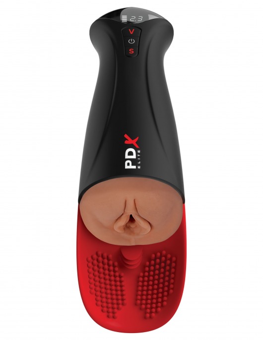 Мастурбатор-вагина в колбе с вибрацией Fuck-O-Matic Pro XL - Pipedream - в Норильске купить с доставкой