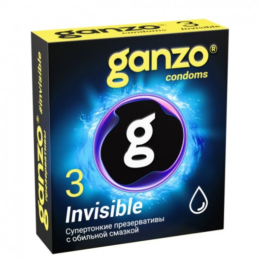 Супертонкие презервативы Ganzo Invisible - 3 шт. - Ganzo - купить с доставкой в Норильске
