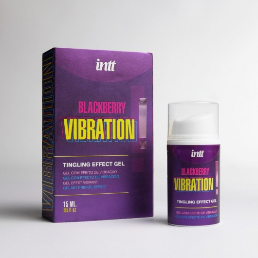 Стимулирующий гель с эффектом вибрации Blackberry Vibration - 15 мл. - INTT - купить с доставкой в Норильске